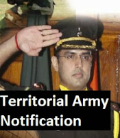 Territorial Army Notification 2014 - 2015